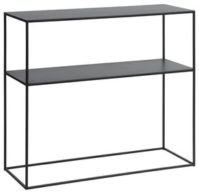 Masă consolă neagră din metal 35x90 cm Pebble – Unique Furniture