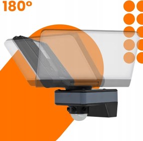 Proiector LED cu senzor de mișcare și senzor crepuscular LED/44W/230V 4200K IP54 negru
