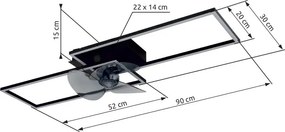 Lustra LED ventilator cu telecomanda TATJANA