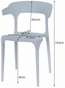 Scaun plastic negru ULME