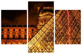Tablou cu Louvre la Pris (90x60 cm)