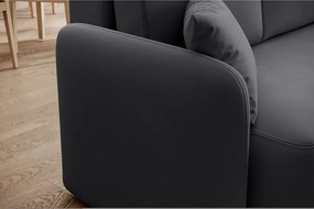 Colțar taupe extensibil/cu spațiu de depozitare cu tapițerie din catifea (cu colț pe partea dreaptă/cu șezlong) Hadson – ELTAP