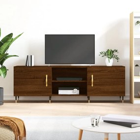 Comoda TV, stejar maro, 150x30x50 cm, lemn compozit