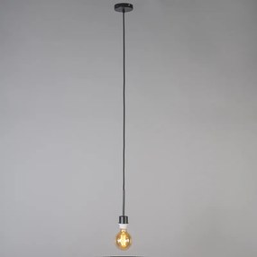 Lampă suspendată modernă neagră cu umbră de 45 cm taupe - Combi 1