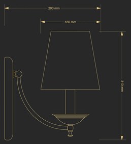 Aplica eleganta design clasic Cristal Scholer San Marino