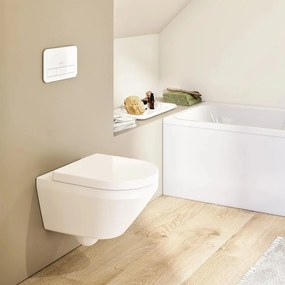 Set vas WC suspendat Villeroy&Boch Arhitectura TwistFlush Rimless cu capac inchidere lenta