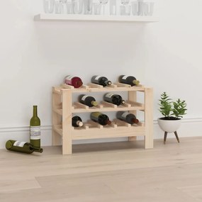 822561 vidaXL Suport de vinuri, 61,5x30x42 cm, lemn masiv de pin