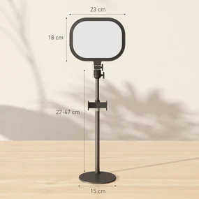 HOMCOM Lampă LED reglabilă: 5 culori, 10 niveluri, memorie – birou/dormitor. | Aosom Romania