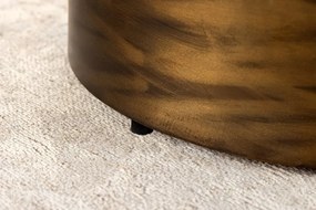 Masuta de cafea rotunda, Mozaic incrustat, Alb-Negru, HARMONY NATURE 60cm