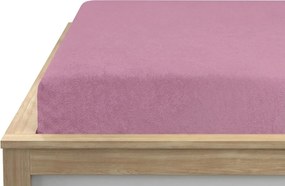 Cearșaf din fleece cu elastic MOLTON roz-mov 180 x 200 cm