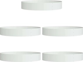 vidaXL Inele pentru vaze 5 pcs Alb 120 x 120 x 20 cm