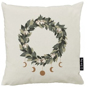 Față de pernă 45x45 cm cu model de Crăciun Festive Wreath – Butter Kings