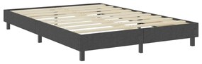 Pat continental, gri inchis, 180x200 cm, material textil 180 x 200 cm, plain headboard 245 cm bed base
