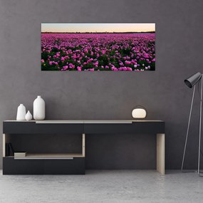 Tablou - Pajiștea cu lalele violet (120x50 cm)