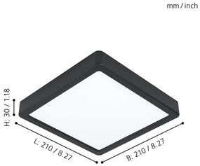 Plafonieră LED Eglo FUEVA 5, 16,5 W, 230 V (99244)