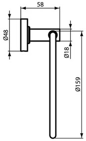 Inel portprosop negru mat Ideal Standard IOM