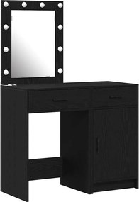 vidaXL Masă de Machiaj 2 pcs Negru 50 x 41 x 135 cm Lemn compozit