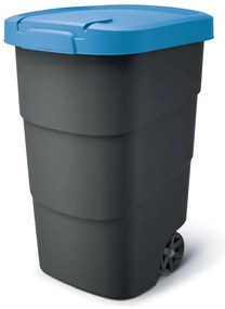 Container de gradina cu roti rezistente 110 l, albastru/antracit