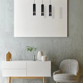 Lustră pe cablu VIDAR 3xGU10/25W/230V negru