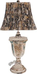 Lampa Shabby Chic Bell rasina si metal H 75 cm