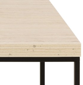 Măsuță de cafea bej cu blat cu aspect de marmură 55x110 cm Barossa – Actona