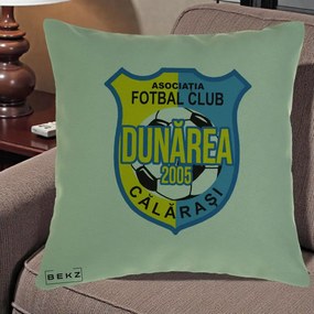 Perna Personalizata AFC Dunarea Calarasi 2005 Fotbal, 40x40 cm, Verde, Husa Detasabila, Perna Inclusa, BEKZ®