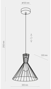 Lustră pe cablu SAHARA 1xE27/60W/230V