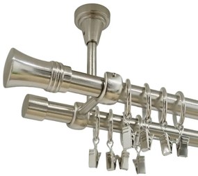 Galerie dubla prindere tavan CAPRI 19 mm inox (Alege marime: 120 cm)