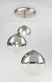 Lustra moderna cu 3 pendule VARUS nickel/crom 15851-3 GL