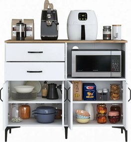 Dulap Jeby Walnut and White