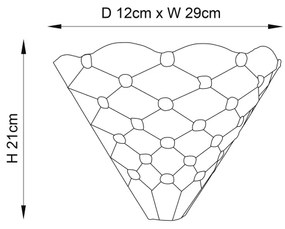 Endon 64302 - Aplică de perete Tiffany PEARL 1xE14/40W/230V