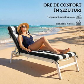 Outsunny perne impermeabile pentru mobilier de piscină, perne mari pentru șezlonguri, perne șezlonguri de exterior | Aosom Romania