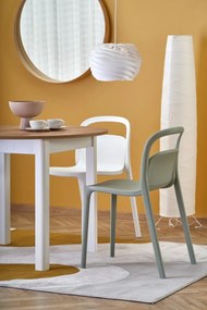 Set masa extensibila Ringo stejar artizan/alb L102-142 cm + 2 scaune K490 alb + 2 scaune K490 menta
