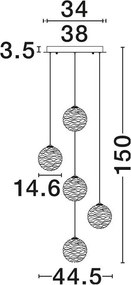 Lustra LED design decorativ 3000K BLAZIK D-44,5cm