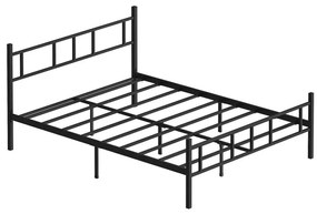 Pat metalic dublu PIRON 120 x 200 cm, negru, capacitate portantă 120 kg