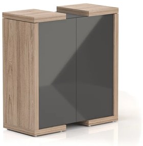 Dulap mediu Lineart 111,2 x 50 x 118 cm, ulm deschis / antracit