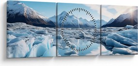 Tablou - Formațiuni glaciare (cu ceas) (90x30 cm)