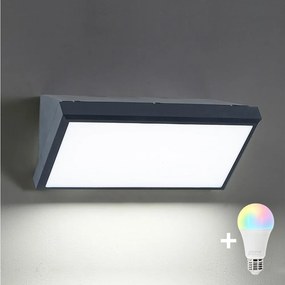 BRILAGI-LED TRIANGLE - aplică de perete pentru exterior RGBW, 1xE27/12W/230V, antracit, IP65