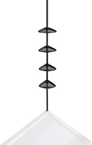 Etajera telescopica Opal, Negru, ALLSTAR