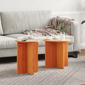 vidaXL Set de măsuțe de cafea 2 pcs Maro 41.5 x 41.5 x 41 cm