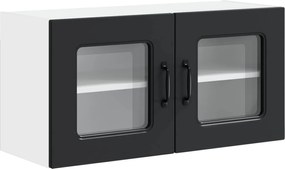 vidaXL Dulap de bucătărie Kalmar Negru 80 x 31 x 40 cm Lemn compozit