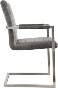 Set 2 scaune cu brate Loft gri antic/ argintiu