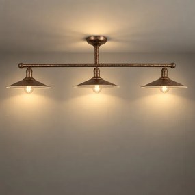 BRILAGI - Lustră cu tijă FORGE 3xE27/60W/230V cupru/patină