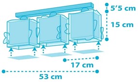 Plafonieră pentru copii BABY SHARK 3xE27/60W/230V Dalber 63473