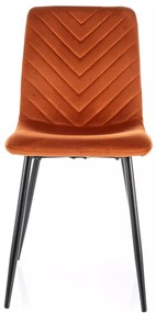 Scaun Daren velvet cinnamon/negru Blu4215