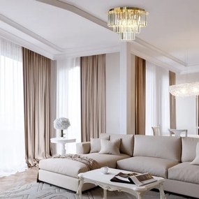 Plafonieră MILANO 6xE14/40W/230V auriu