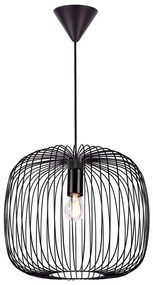 Nordlux - Pendul pe cablu BERONI 1xE27/60W/230V negru, diam. 40 cm