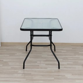 Zondo Masă de grădină Demat (negru). 744491