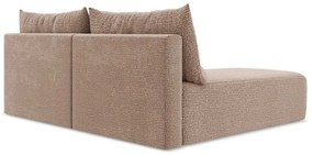 Colțar maro deschis extensibil/cu spațiu de depozitare (cu colț pe partea stângă) Kalena – Makamii