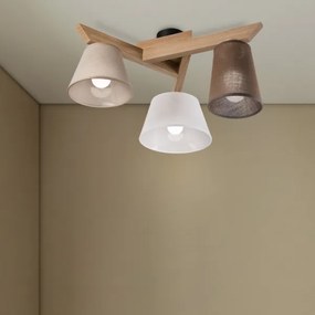 Lustră aplicată Brilagi ANTHONY 3xE14/40W/230V stejar